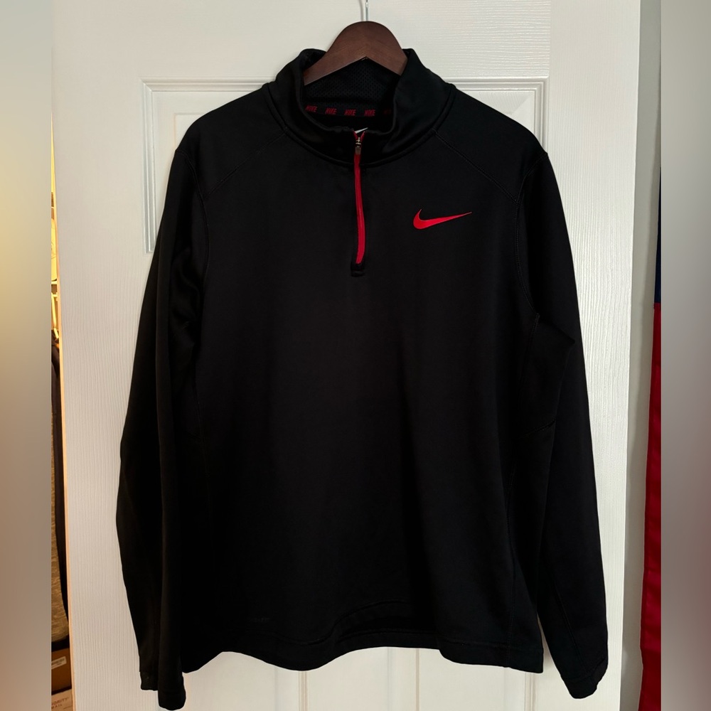 Nike Therma Fir Quarter-Zip Fleece Large Black